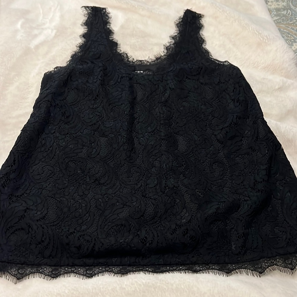 JOIE Black lace top